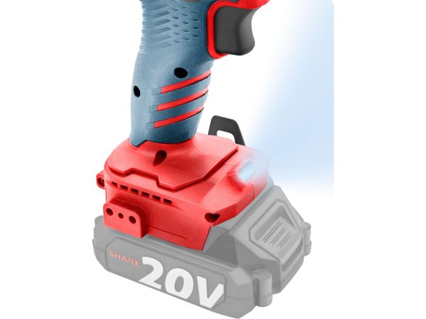 vrtací šroubovák aku s příklepem SHARE20V, BRUSHLESS, bez baterie a nabíječky 3