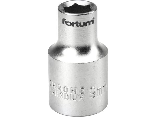 FORTUM 4700409 - hlavice nástrčná 1/2", 9mm, L 38mm, 61CrV5