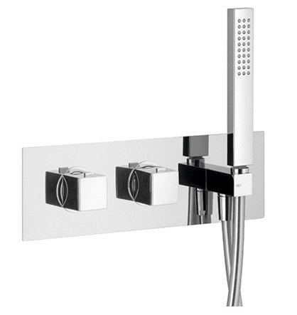 DIMY podomítková sprchová termostatická baterie s ruční sprchou, 2 výstupy,chrom (DM493)