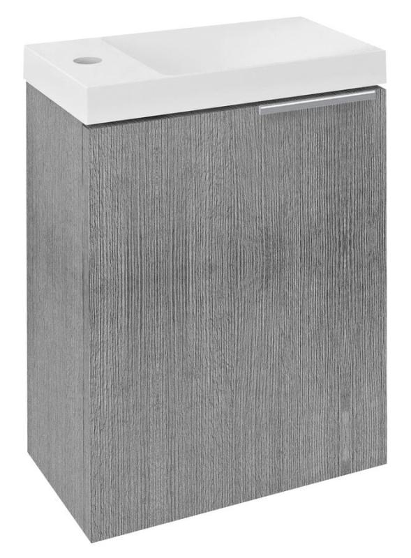 LATUS X umyvadlová skříňka 39,4x50x22cm, dub stříbrný (LT110-1111)