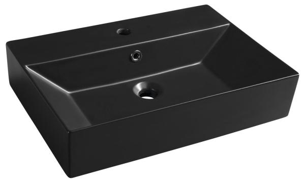 SISTEMA keramické umyvadlo 60x42cm, černá mat (10SF50060-2N)