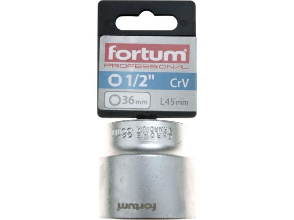 FORTUM 4700436 - hlavice nástrčná 1/2", 36mm, L 47mm