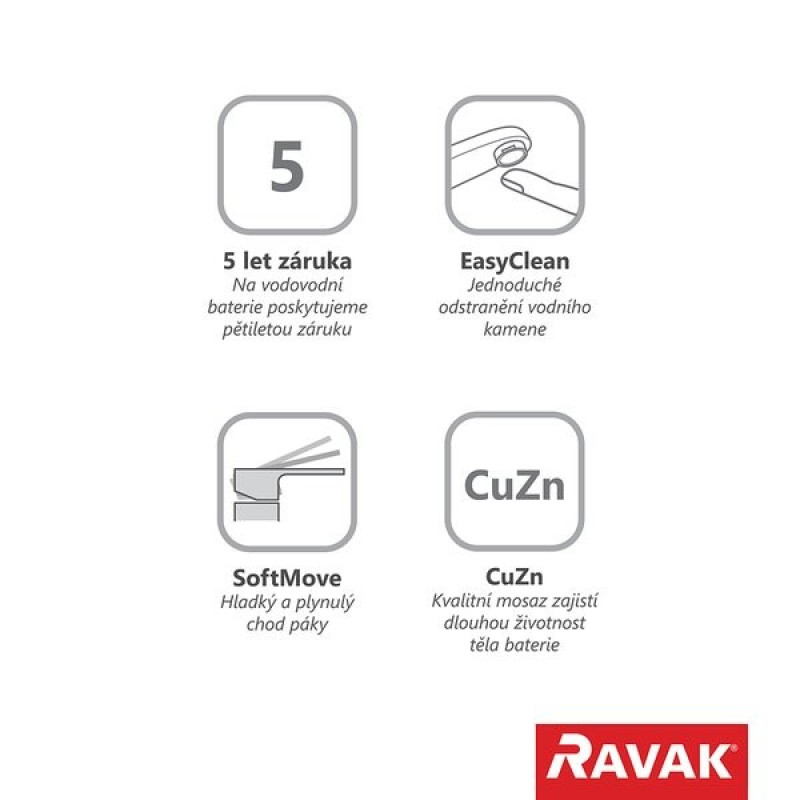 Umyvadlová baterie Ravak Rosa RS011.00 s výpustí chrom X070010 1