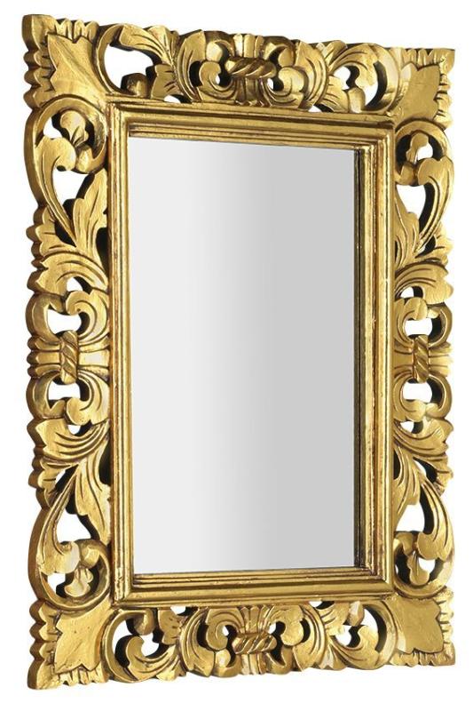 SAMBLUNG zrcadlo v rámu, 60x80cm, zlatá (IN121)
