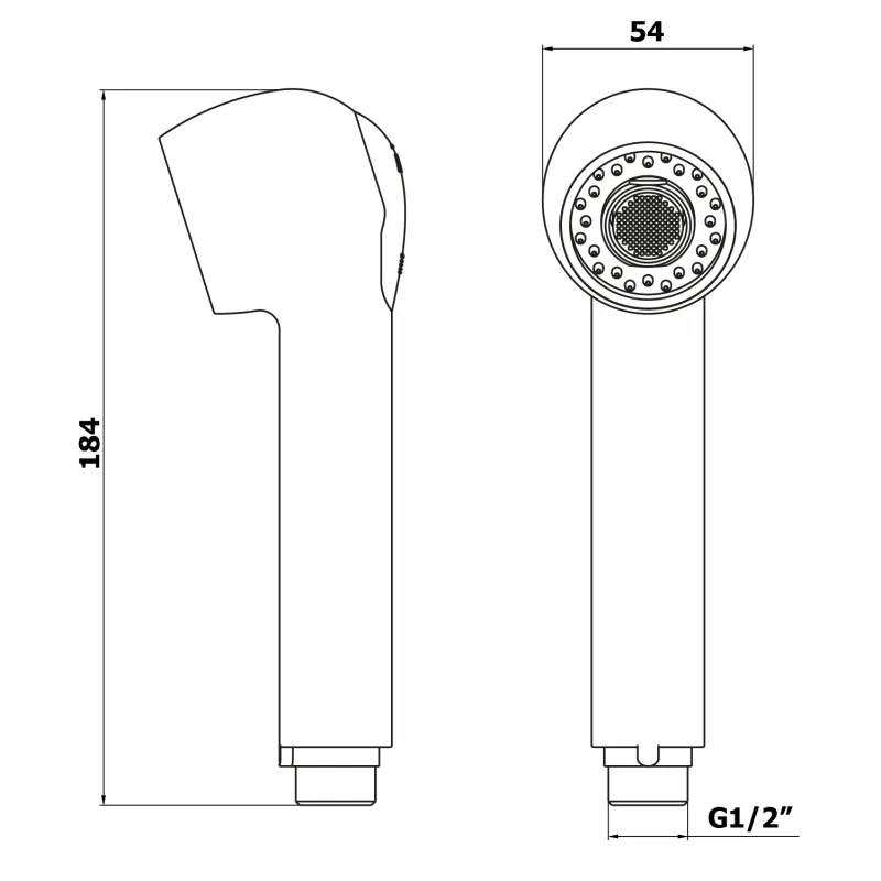 HOFFER výsuvná sprcha dřezové baterie 1/2", 2 režimy, chrom (424.070.2)