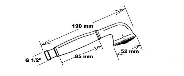 ANTEA ruční sprcha, 180mm, nikl (DOC28)