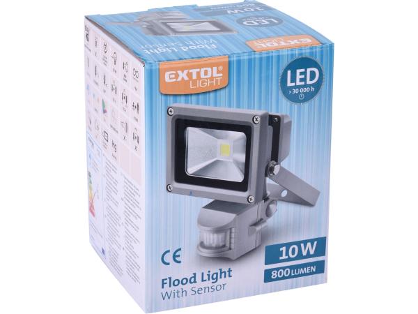 EXTOL LIGHT 43211 - reflektor LED s pohybovým čidlem, 800lm