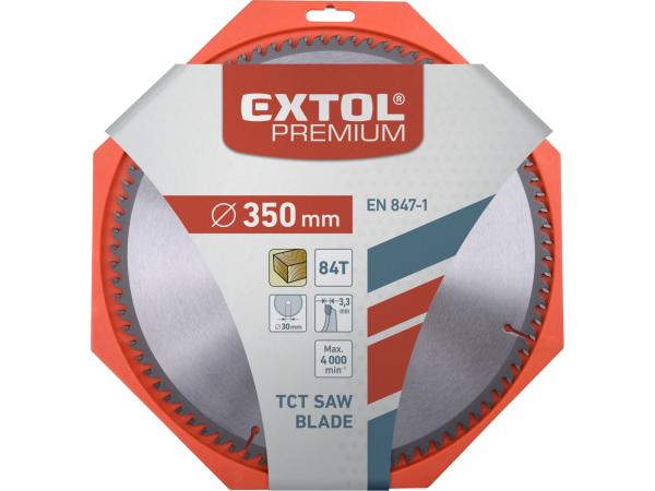 EXTOL PREMIUM 8803254 - kotouč pilový s SK plátky, O 350x3,3x30mm, 84T