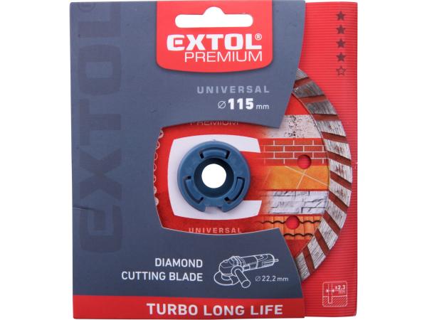 EXTOL PREMIUM 108951 - kotouč diamantový řezný, turbo Long Life - suché i mokré řezání, 11