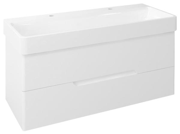MEDIENA umyvadlová skříňka 117x50,5x48,5cm, bílá mat/bílá mat (MD120)