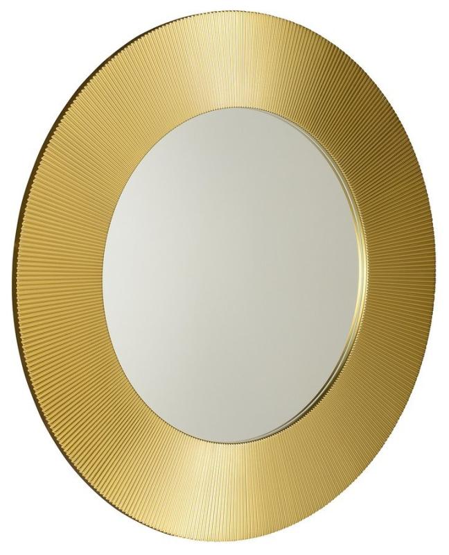 SUNBEAM kulaté zrcadlo v rámu, pr.90cm, zlatá (SB900)