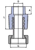 PPR PŘECHODKA KOV S PŘEVLEČNOU MATICÍ D 16x1/2" / SZM01620XX Wavin Ekoplastik