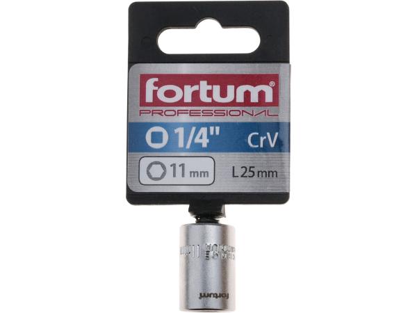 FORTUM 4701411 - hlavice nástrčná 1/4", 11mm, L 25mm