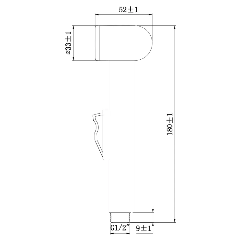 Nástěnný ventil s ruční bidetovou sprškou, chrom (SK215)