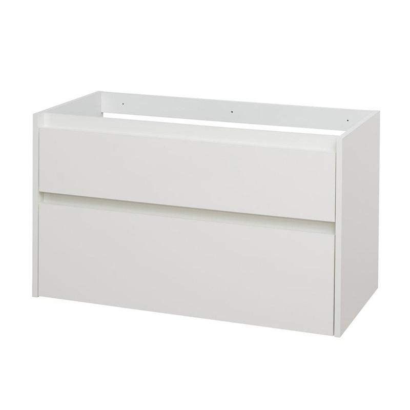 MEREO MP6462 Opto, koupelnová skříňka 101 cm, bílá, dub, bílá/dub, černá