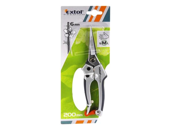 EXTOL PREMIUM 8872105 - nůžky zahradnické přímé, 200mm, HCS