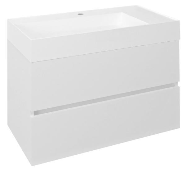 ODETTA umyvadlová skříňka 82x50x43,5cm, bílá lesk (DT085-3030)