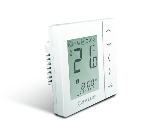 SALUS VS10WRF - Bezdrátový termostat 4v1, podomítkový, bílý, napájení 230V