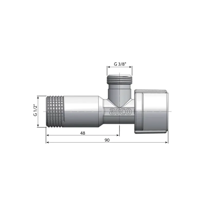 ARCO rohový ventil A-80 1/2"x3/8", anticalc, chrom, pár (NOV76MAC)