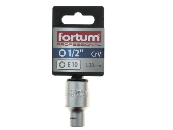FORTUM 4700700 - hlavice nástrčná vnitřní TORX 1/2", E 10, L 38mm