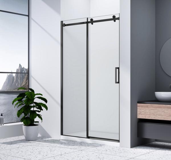 DRAGON BLACK sprchové dveře 1600mm, čiré sklo