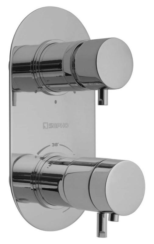 RHAPSODY podomítková sprchová termostatická baterie, 3 výstupy, chrom (5592T)