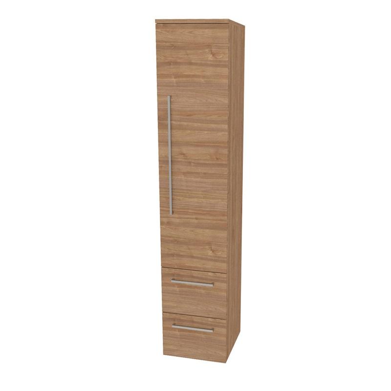 Bino, koupelnová skříňka vysoká 163 cm, pravá, Multidecor, Light Select Walnut