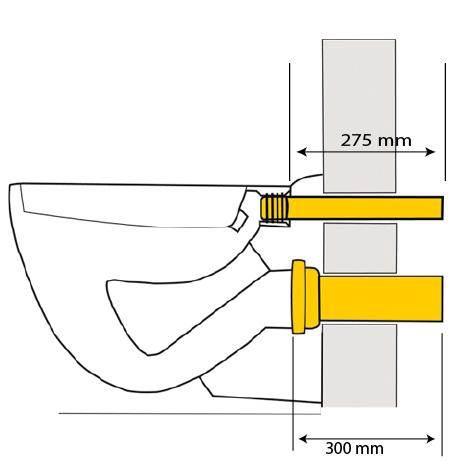 HASS připojovací souprava pro závěsné WC (např. Geberit-Kombifix) DN 90/110, 300 mm - 3601