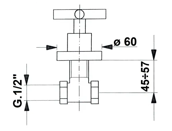 AXIA podomítkový ventil, studená, chrom (505C)