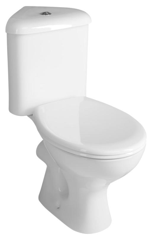 CLIFTON rohové WC kombi, dvojtlačítko 3/6l, zadní odpad, bílá (FS1PK)