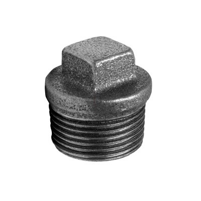 Zátka 290 1 1/2", s vnějším závitem, voda/plyn, litina, černá