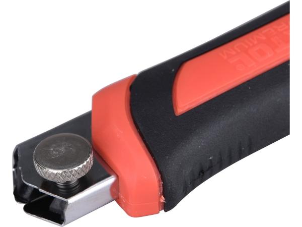 EXTOL PREMIUM 8855023 - nůž ulamovací s kovovou výstuhou a zásobníkem, 18mm Auto-lock