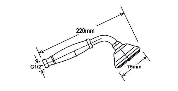 EPOCA ruční sprcha, 220mm, nikl (DOC108)