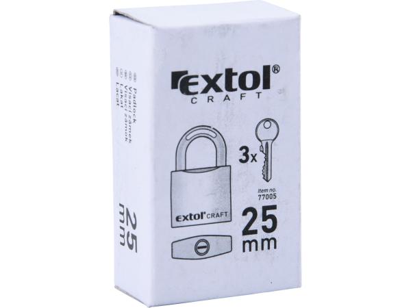 EXTOL CRAFT 77005 - zámek visací litinový barevný, 25mm