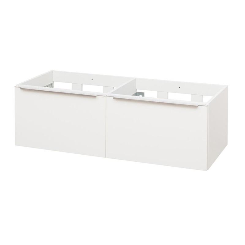 MEREO MP6481 Mailo, koupelnová skříňka 121 cm, bílá, dub, antracit