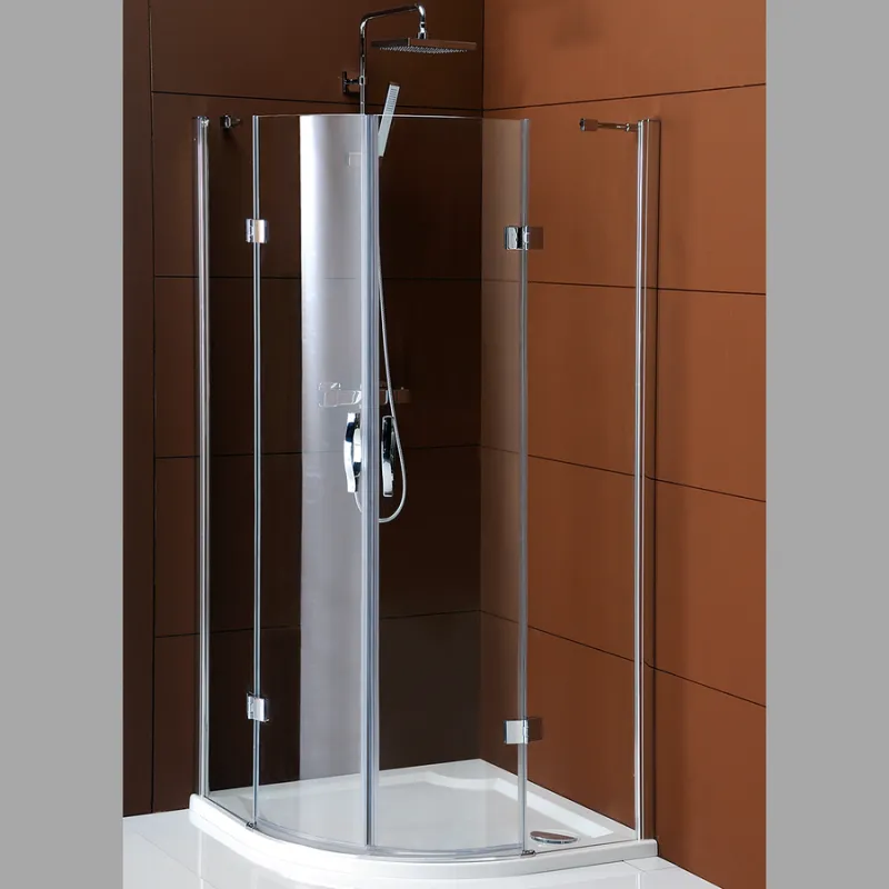 LEGRO čtvrtkruhová sprchová zástěna dvoukřídlá 900x900mm, čiré sklo (GL5590)