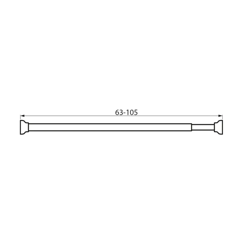 Teleskopická rozpěrná tyč 63-105cm, bílá 1