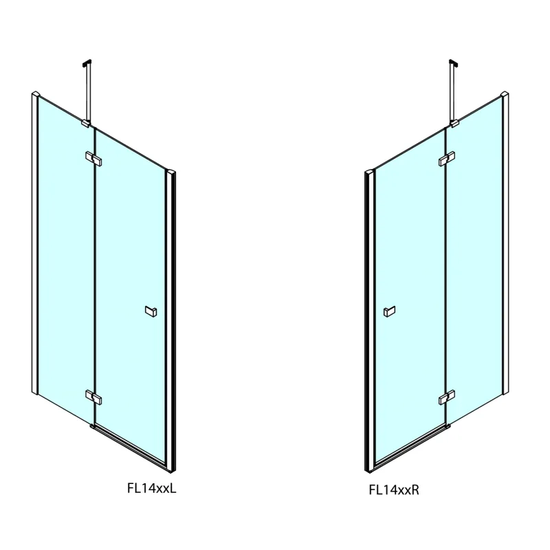 FORTIS LINE sprchové dveře do niky 900mm, čiré sklo, levé (FL1490L)