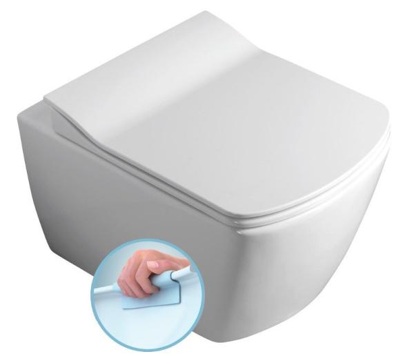 GLANC závěsná WC mísa, Rimless, 37x51,5 cm, bílá (GC321)