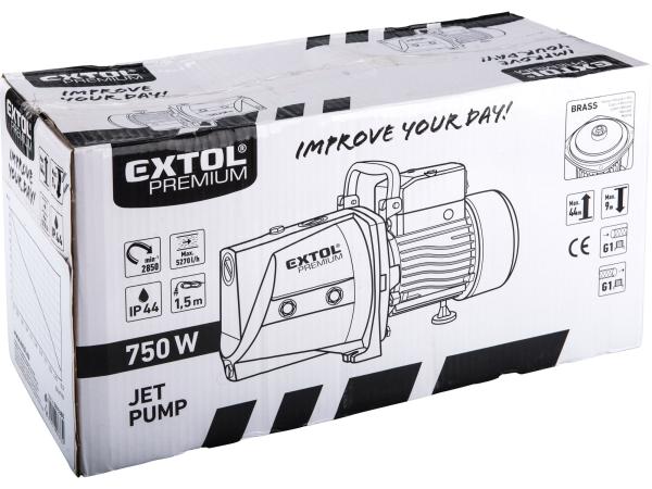 EXTOL PREMIUM 8895080 - čerpadlo proudové, 750W, 5270l/hod