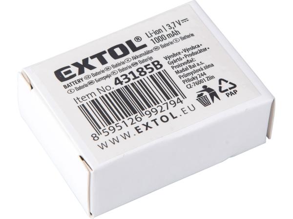 EXTOL LIGHT 43185B - baterie akumulátorová, 3,7V Li-ion, 1000mAh
