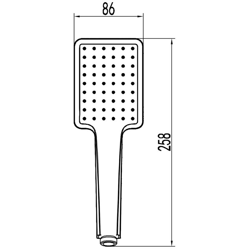 Ruční sprcha, 1 funkce, 258mm, ABS/černá (SK776)