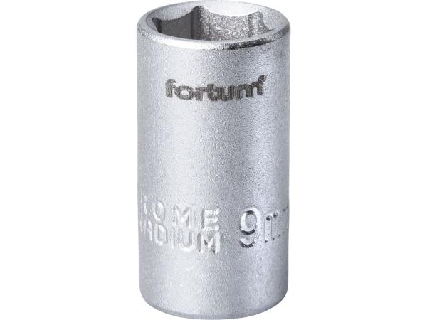 FORTUM 4701409 - hlavice nástrčná 1/4", 9mm, L 25mm