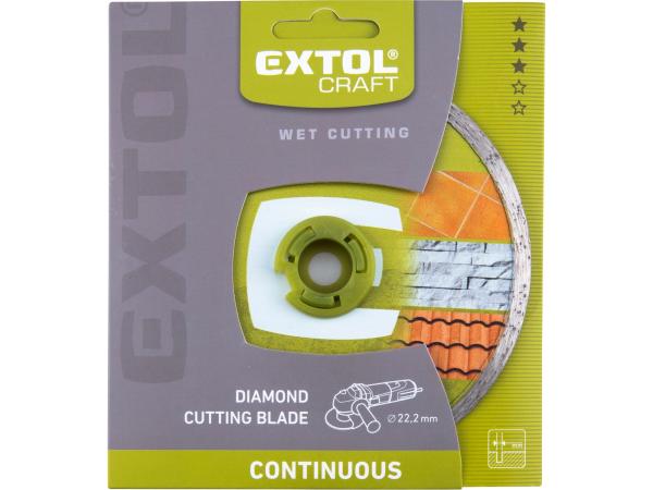 EXTOL CRAFT 108833 - kotouč diamantový řezný celoobvodový - mokré řezání, O 150x22,2x2,3mm