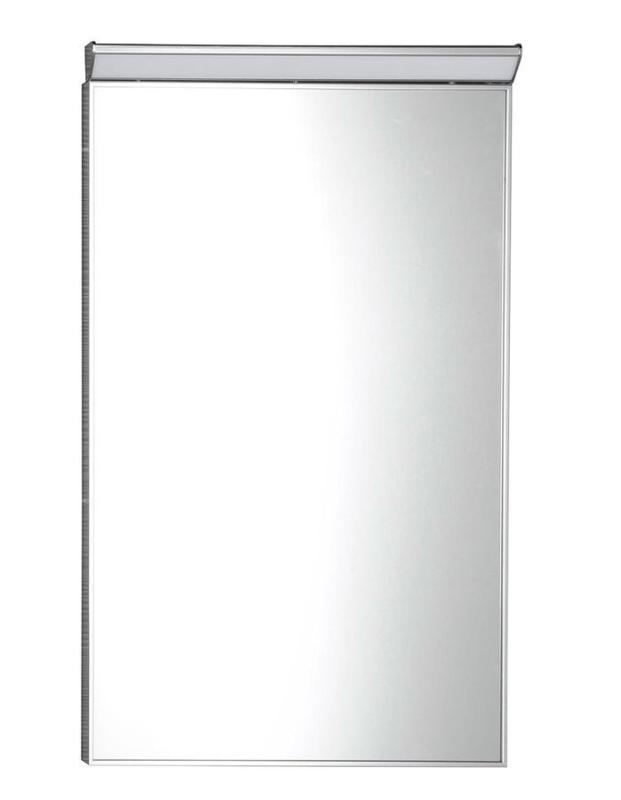 BORA zrcadlo v rámu 400x600mm s LED osvětlením a vypínačem, chrom (AL746)