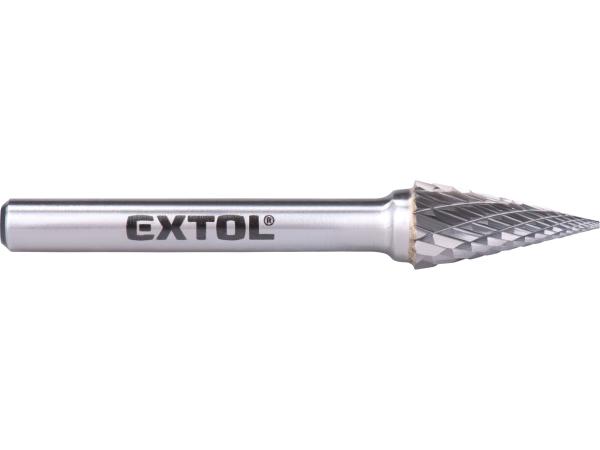 EXTOL INDUSTRIAL 8703794 - fréza karbidová, konická-jehlan, pr.10x20mm/stopka 6mm,sek stře