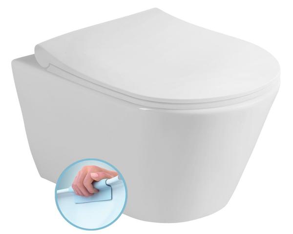 AVVA závěsná WC mísa Rimless, 35,5x53 cm, bílá (100314)