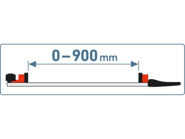 EXTOL PREMIUM 8815502 - vodicí/upínací hliníková lišta, rozsah 0-900mm