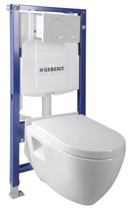 WC SADA závěsné WC Nera s nádržkou a tlačítkem Geberit, do sádrokartonu (WC-SADA-16)
