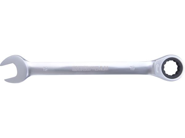 EXTOL PREMIUM 8816119 - klíč ráčnový očkoplochý, 72 zubů, 19mm